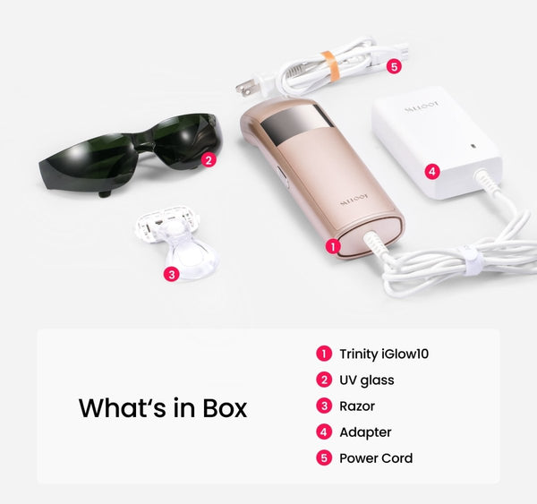 Salloot ipl long-lasting hair removal trinity iglow 10 package